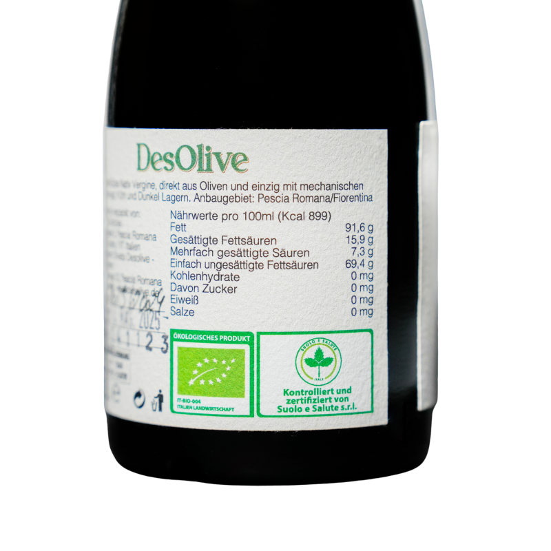 DesOlive Olio extra Vergine Bio Toskana