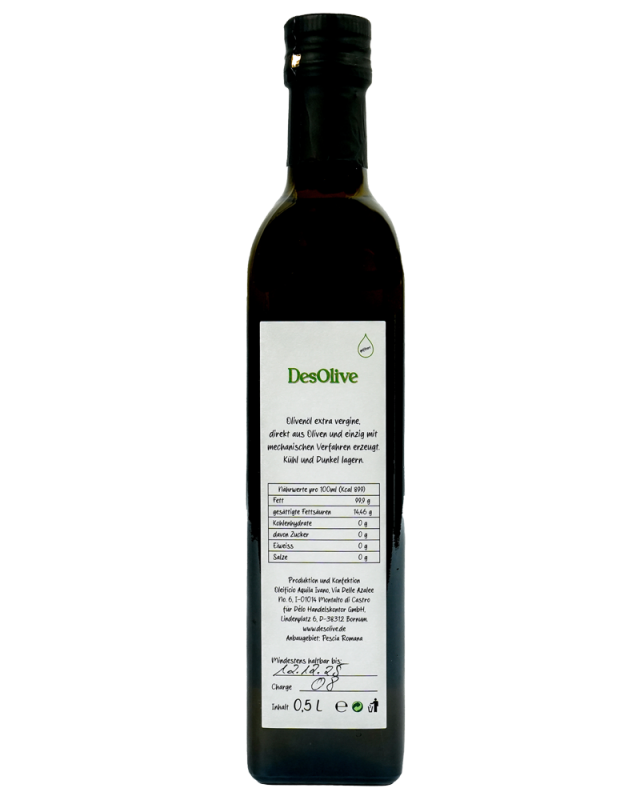 DesOlive Olio extra Vergine di Oliva Latium EVOO